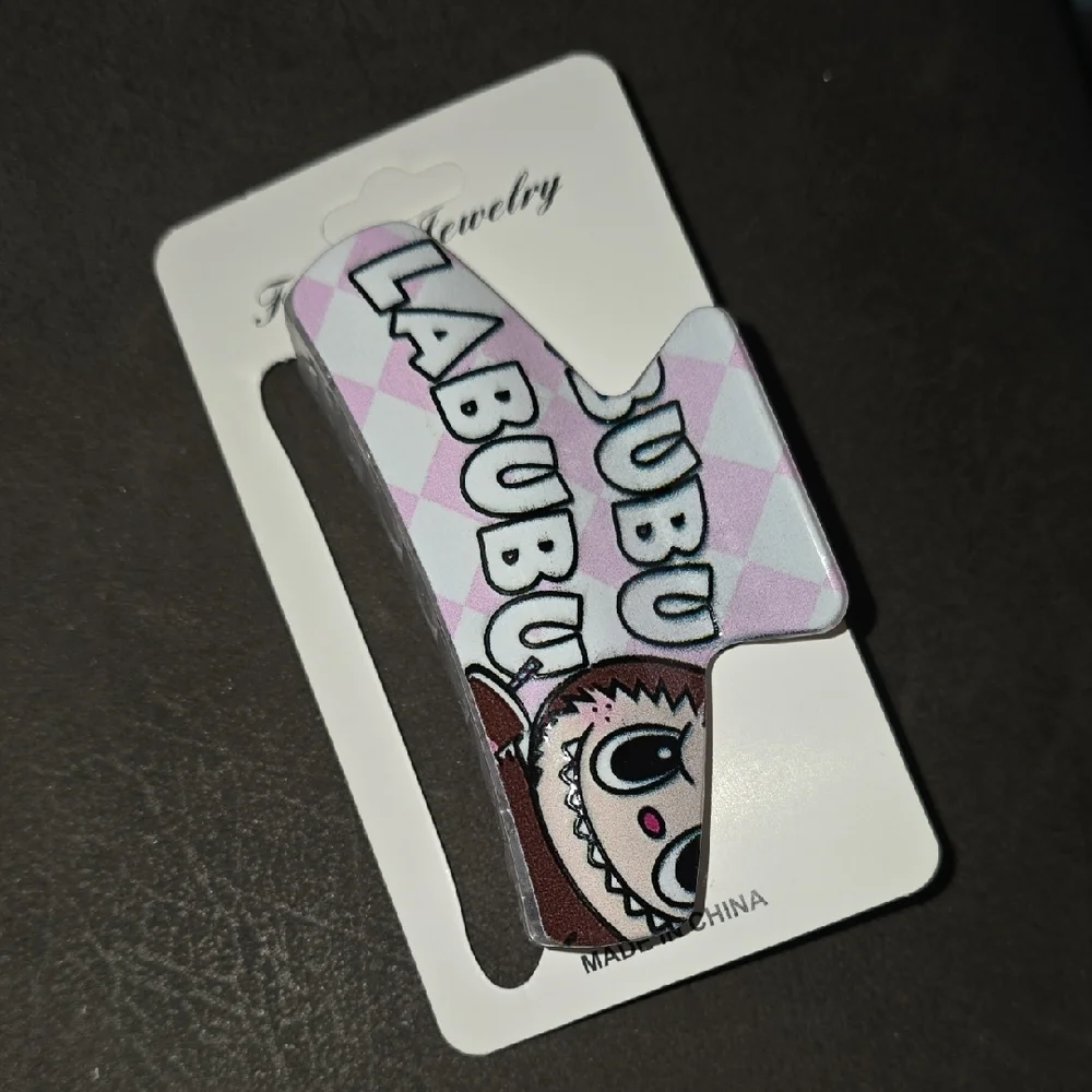 Labubu Pink and White Claw HairClip